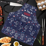 This Daddy Belongs To Independence Doodle Style - Personalized Apron