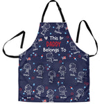 This Daddy Belongs To Independence Doodle Style - Personalized Apron
