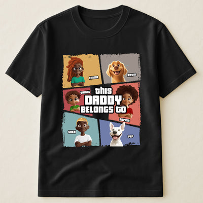 This Daddy Belongs To New Version - Personalized Shirt