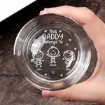 This Daddy Belongs To - Personalized Engraved Whiskey Glass