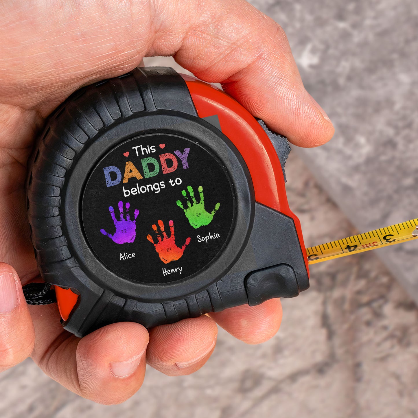 This Daddy Belongs To - Personalized Tape Measure