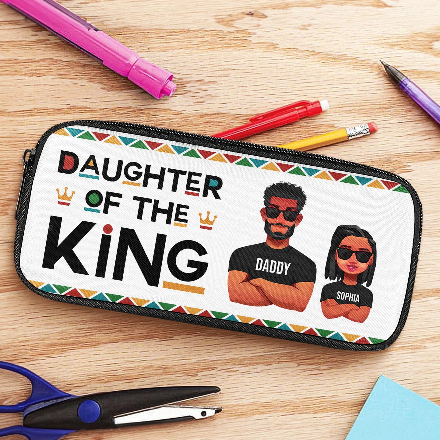 This Daughter/Son Of The King And Queen - Personalized Pencil Case