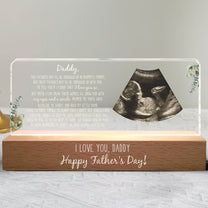 This Father's Day I'll Be Snuggled Up In Mommy's Tummy - Personalized Photo LED Night Light
