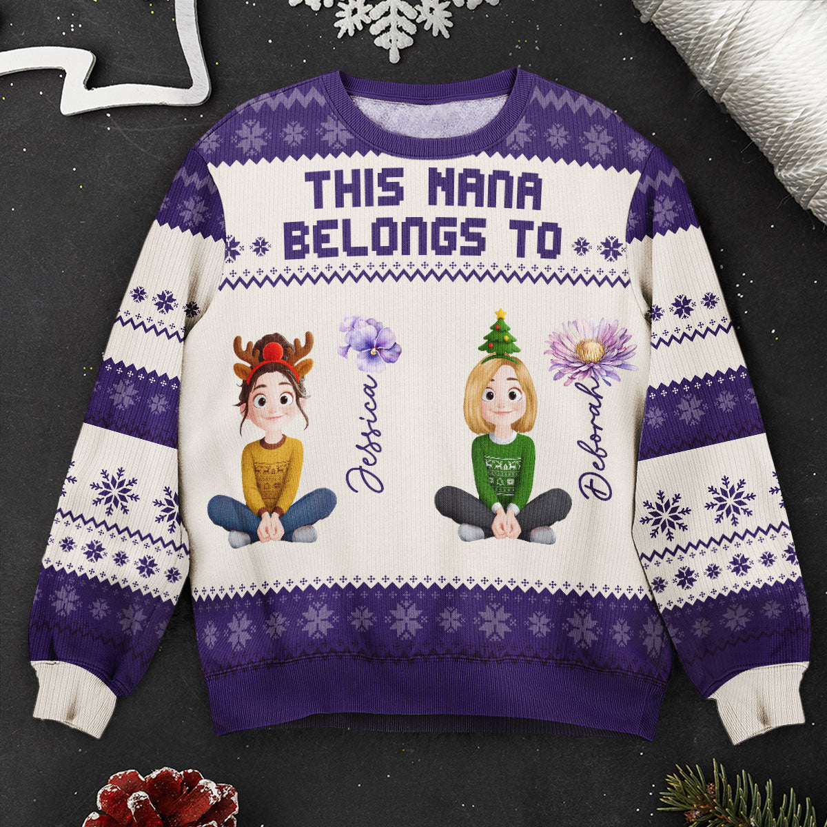 This Grandma Belongs To - 3D Cute Kids Version - Personalized Ugly Sweater