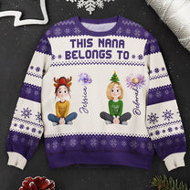 This Grandma Belongs To - 3D Cute Kids Version - Personalized Ugly Sweater