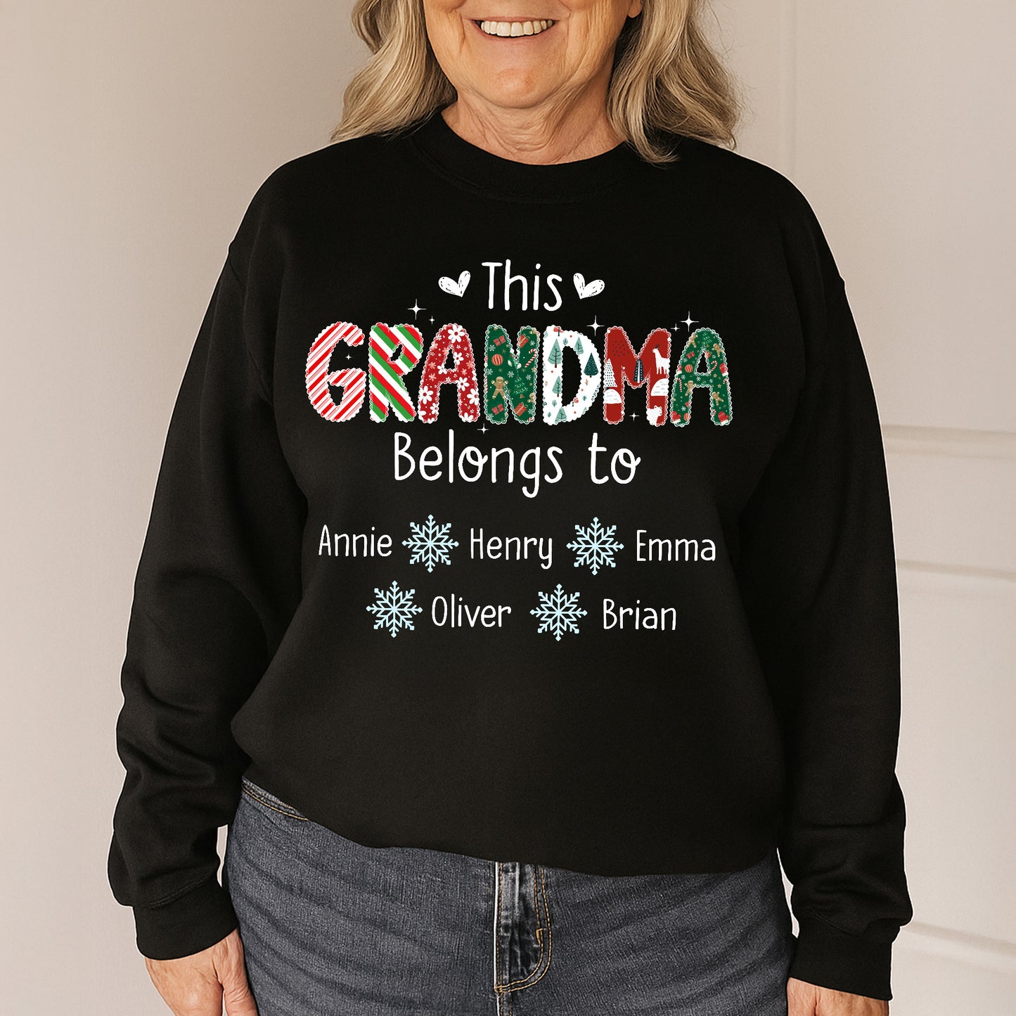 This Grandma Belongs To Christmas Vibe - Personalized Shirt