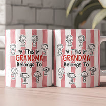 This Grandma Belongs To Doodle Watercolor - Personalized Mug