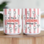 This Grandma Belongs To Doodle Watercolor - Personalized Mug