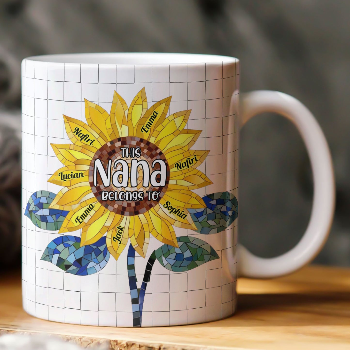 This Grandma Belongs To Mosaic Art Style - Personalized Mug