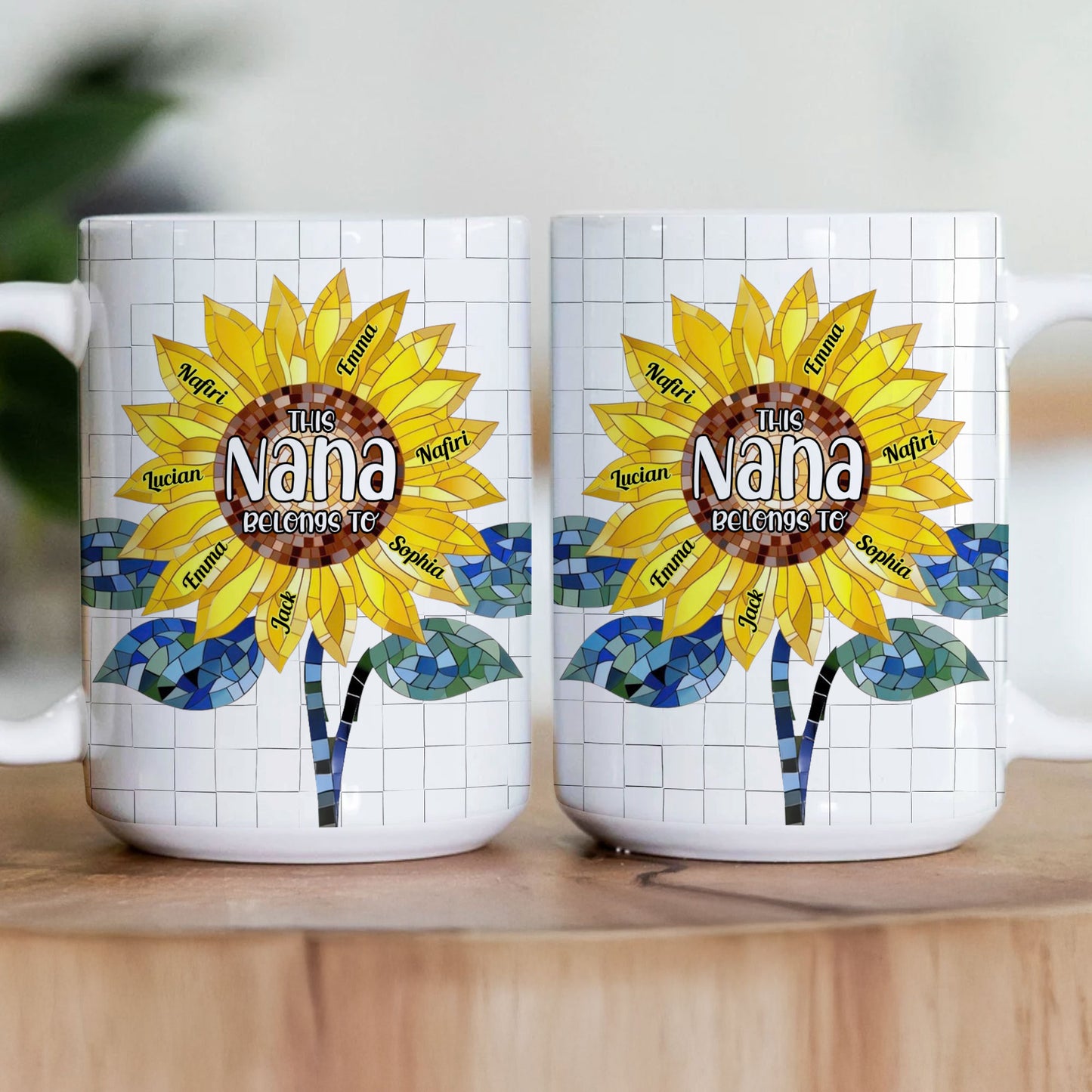 This Grandma Belongs To Mosaic Art Style - Personalized Mug