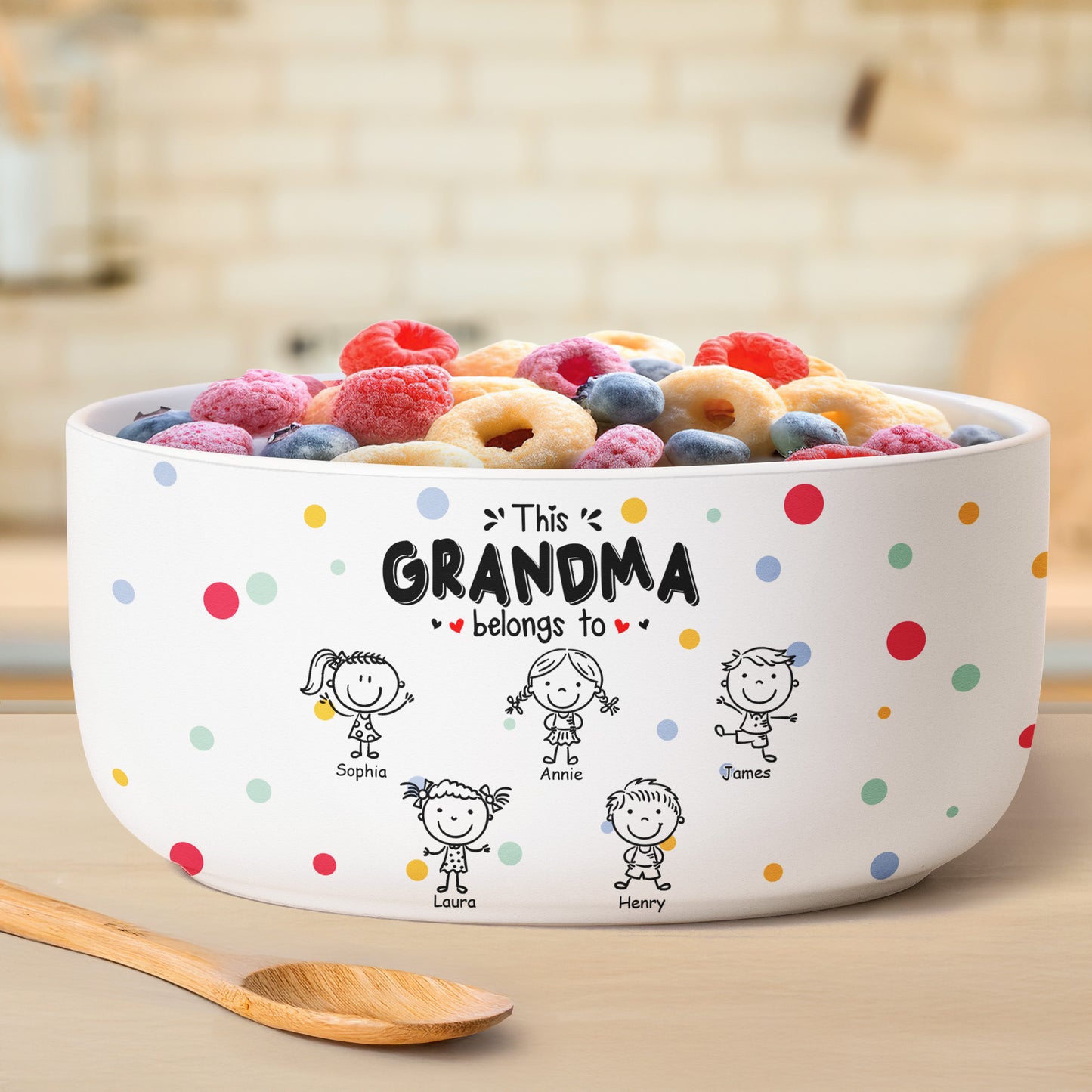 This Grandma Belongs To - Personalized Ceramic Bowl