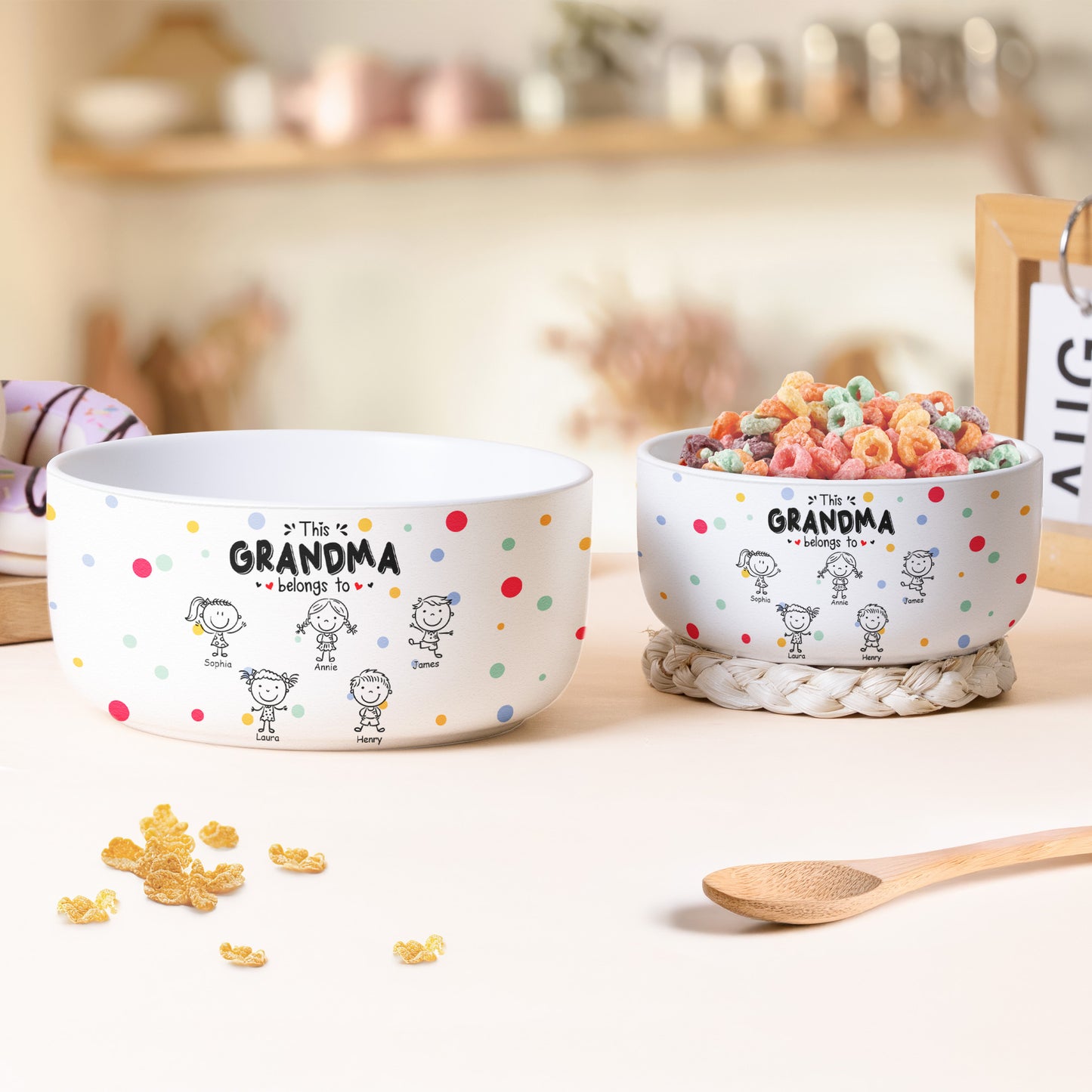 This Grandma Belongs To - Personalized Ceramic Bowl