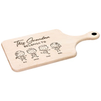 This Grandma Belongs To - Personalized Paddle Cutting Board