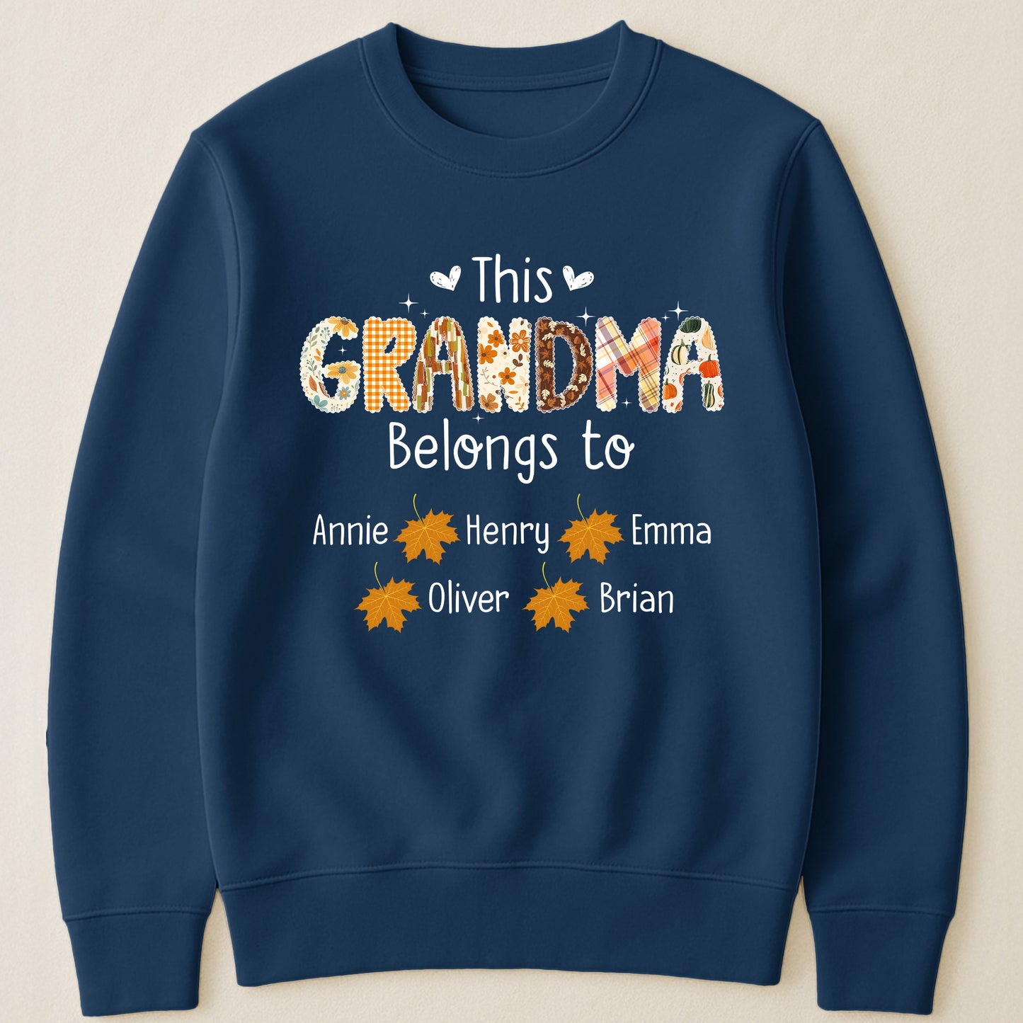 This Grandma Belongs To Autumn Pattern- Personalized Shirt