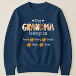 This Grandma Belongs To Autumn Pattern- Personalized Shirt