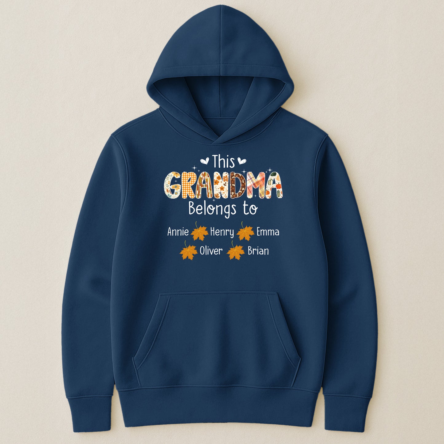 This Grandma Belongs To Autumn Pattern- Personalized Shirt