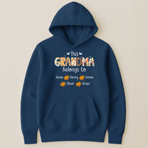 This Grandma Belongs To Autumn Pattern- Personalized Shirt