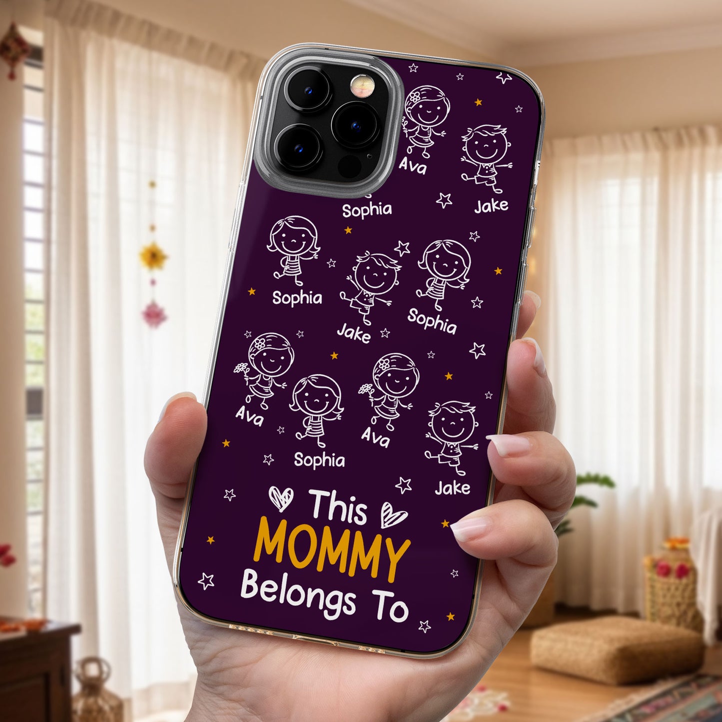 This Grandma Grandpa Belongs To - Personalized Clear Phone Case