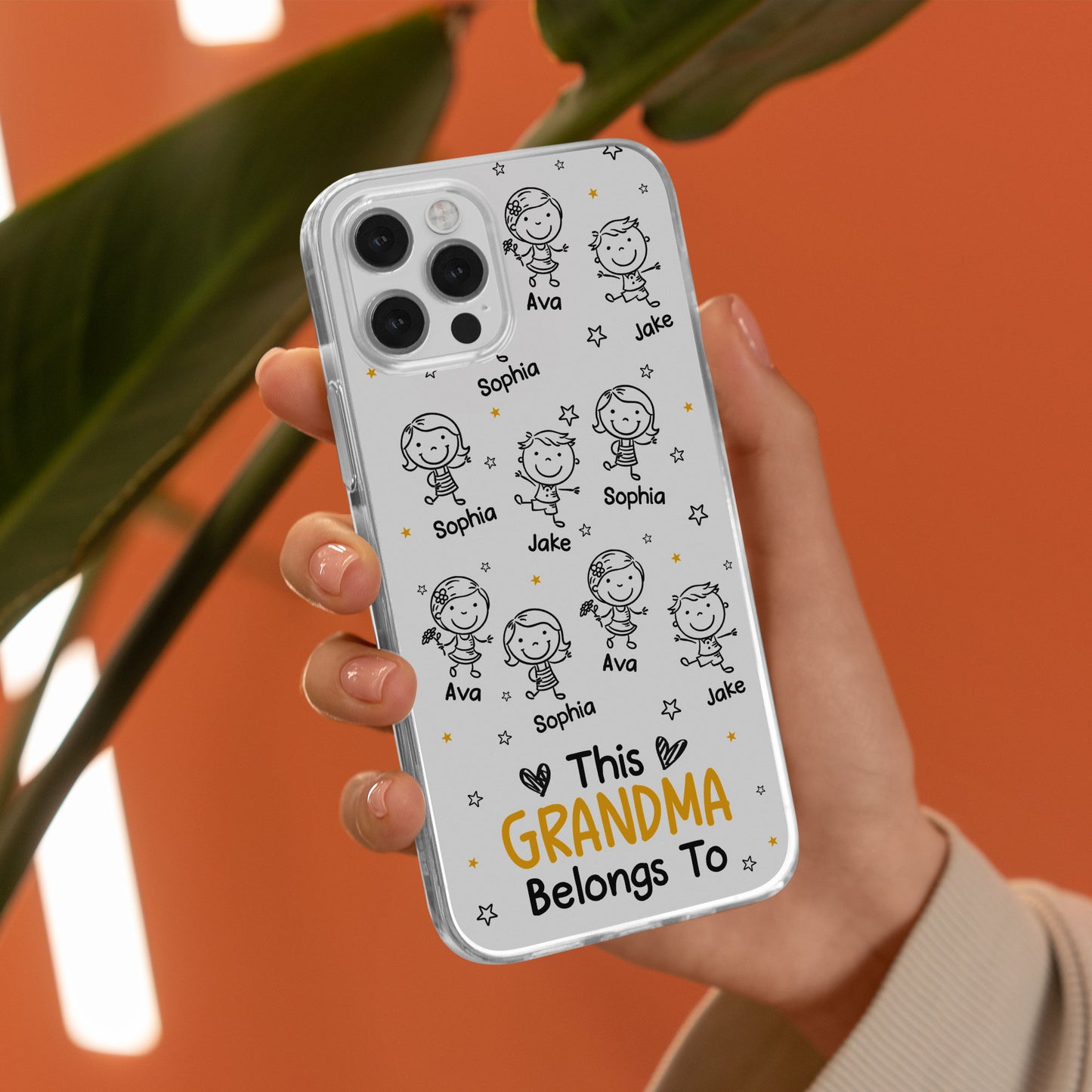 This Grandma Grandpa Belongs To - Personalized Clear Phone Case