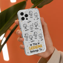 This Grandma Grandpa Belongs To - Personalized Clear Phone Case