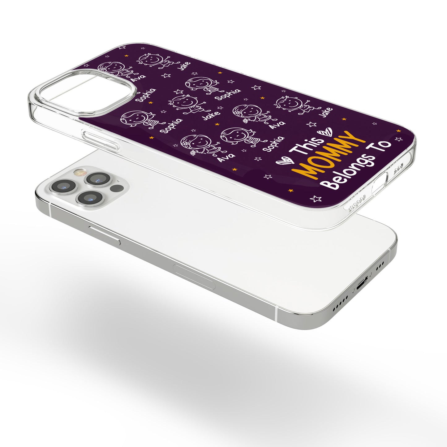 This Grandma Grandpa Belongs To - Personalized Clear Phone Case