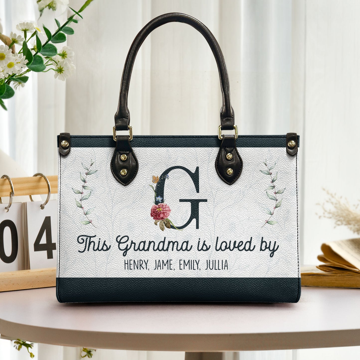 This Grandma Is Loved By - Personalized Leather Bag