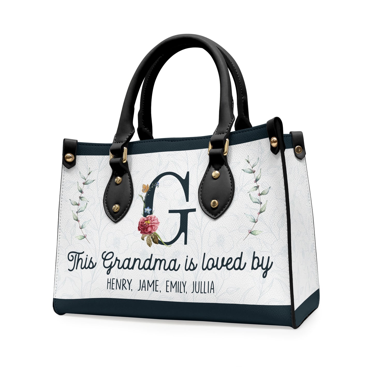This Grandma Is Loved By - Personalized Leather Bag