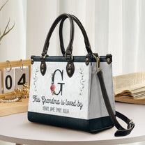 This Grandma Is Loved By - Personalized Leather Bag