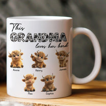 This Grandma Loves Her Herd Gift For Grandma - Personalized Mug