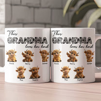 This Grandma Loves Her Herd Gift For Grandma - Personalized Mug