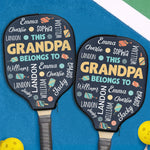 This Grandpa Belongs To - Custom Pickleball Paddle Cover