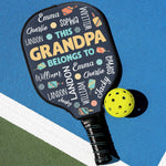 This Grandpa Belongs To - Custom Pickleball Paddle Cover