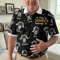 This Grandpa Belongs To Doodle - Personalized Polo Shirt