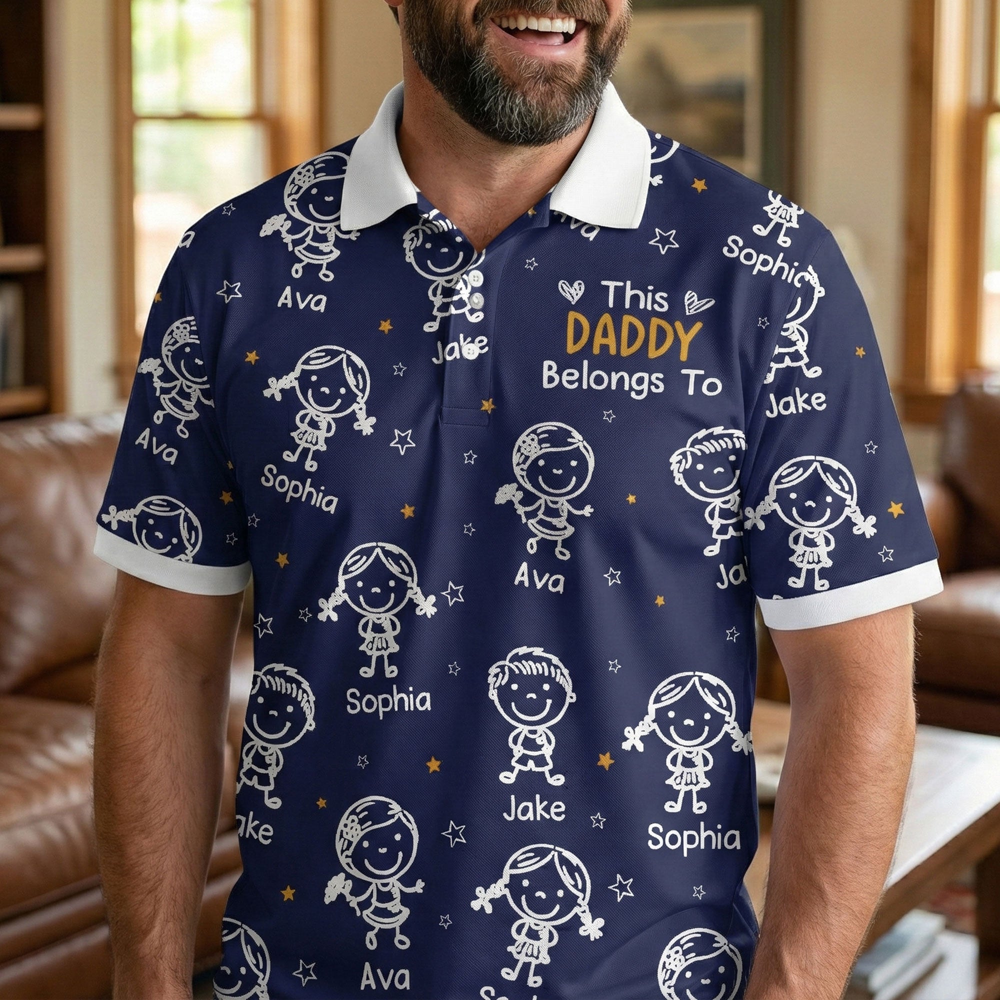 This Grandpa Belongs To Doodle - Personalized Polo Shirt – Macorner