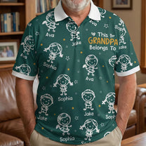 This Grandpa Belongs To Doodle - Personalized Polo Shirt