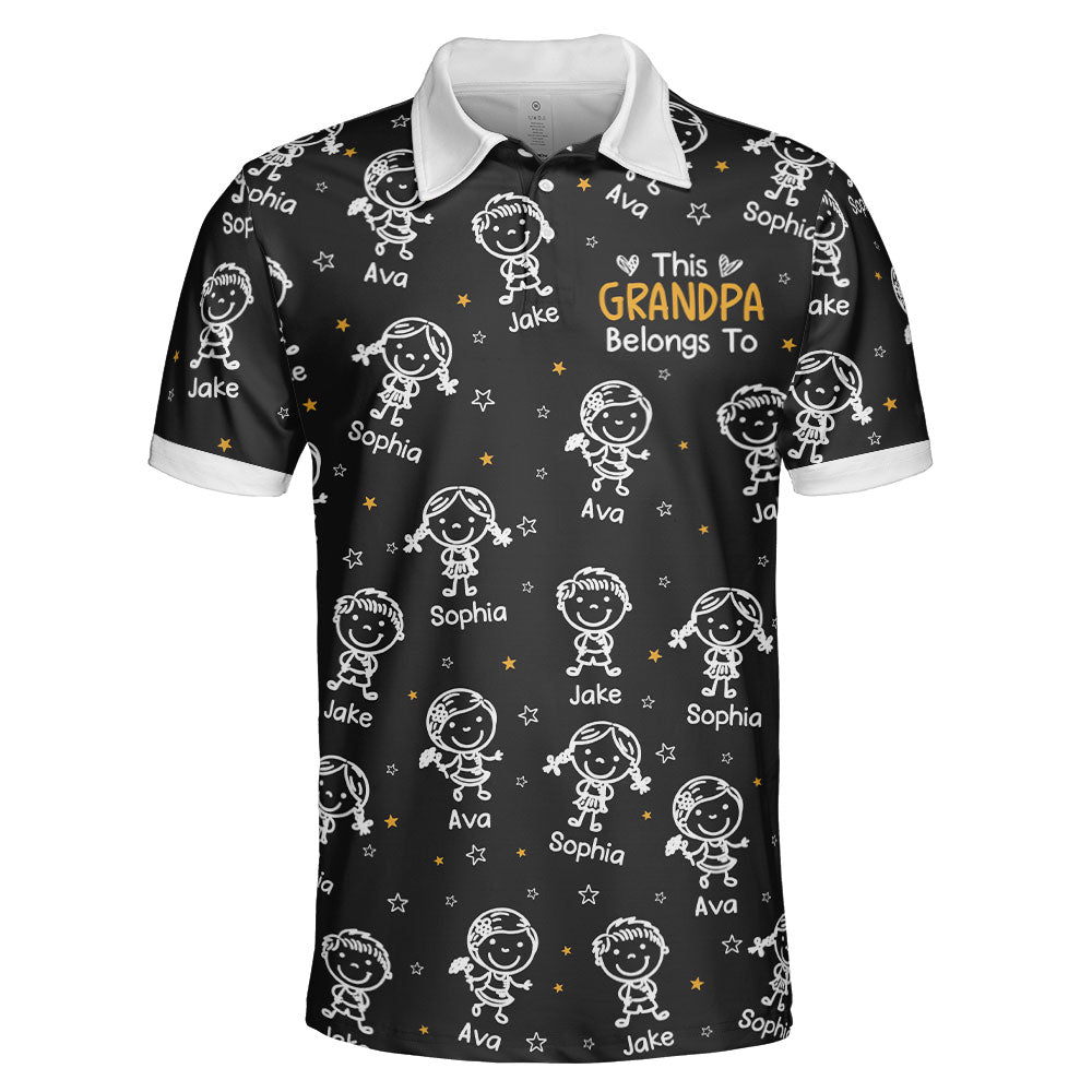 ベッツィーマッコール　Writes a Letter to Grandpa　服 This Grandpa Belongs To Doodle - Personalized Polo Shirt – Macorner