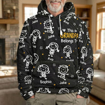 This Grandpa Belongs To - Personalized Fleece Hoodie