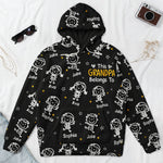 This Grandpa Belongs To - Personalized Fleece Hoodie