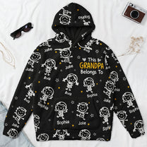 This Grandpa Belongs To - Personalized Fleece Hoodie