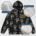 This Grandpa Belongs To - Personalized Fleece Hoodie