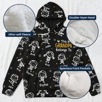 This Grandpa Belongs To - Personalized Fleece Hoodie