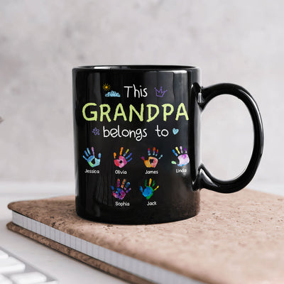 This Grandpa Belongs To - Personalized Mug
