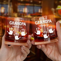 This Grandpa Belongs To - Personalized Whiskey Glass