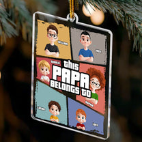 This Grandpa Grandma Belongs - Personalized Acrylic Ornament