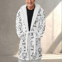 This Grandpa Grandma Belongs To - Personalized Hooded Robe