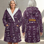 This Grandpa Grandma Belongs To - Personalized Hooded Robe