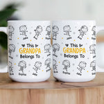 This Grandpa Grandma Belongs To - Personalized Mug