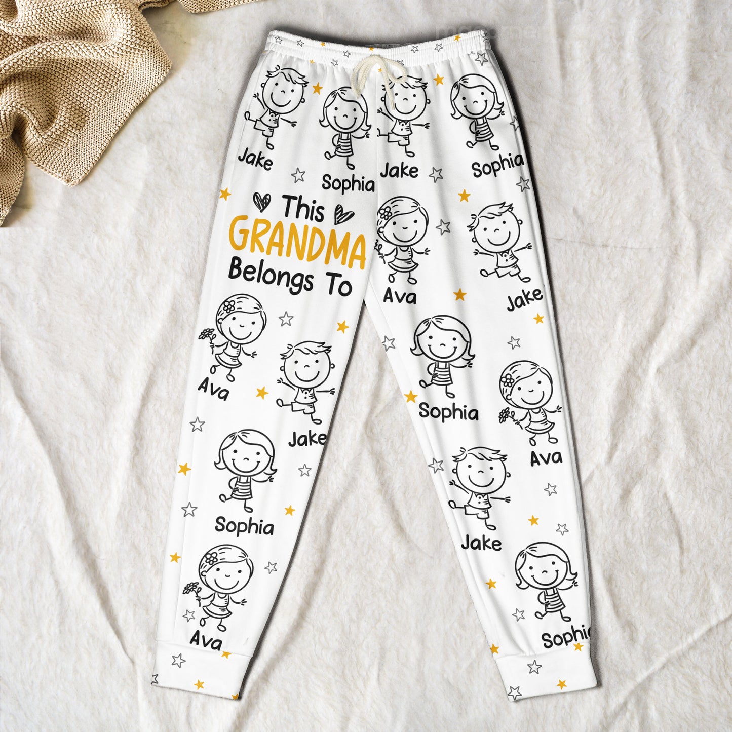 This Grandpa Grandma Belongs To - Personalized Sweatpants