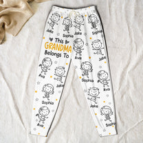 This Grandpa Grandma Belongs To - Personalized Sweatpants