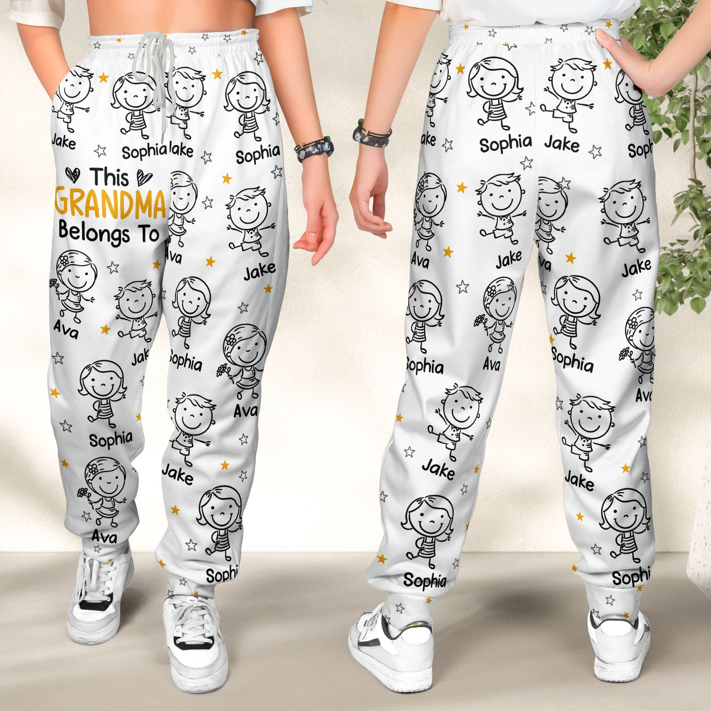 This Grandpa Grandma Belongs To - Personalized Sweatpants